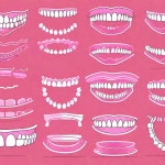 Pink orthodontic braces