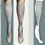 Radiant compression stockings without silicone elements