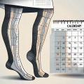 Compression stockings draped over a calendar
