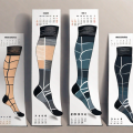 Compression stockings neatly arranged on a calendar