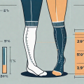 A pair of compression socks with a measuring tape wrapped around them