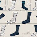A pair of men's compression socks and a simple step-by-step guide showing the process of rolling and unrolling them