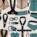 Various types of medical restraints like straps