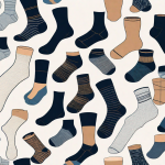 Various types of compression stockings displayed neatly
