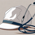 Compression stockings placed neatly next to a nurse's cap and a stethoscope