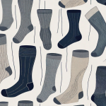 Linen compression stockings displayed prominently