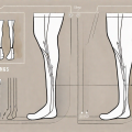 Compression stockings with a step by step visual guide on how to put them on