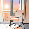 Maternity compression stockings draped over a chair near a window