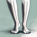 Compression stockings placed neatly on a background