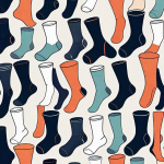 Large-sized compression stockings neatly arranged