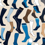 Various styles and types of jobst compression stockings displayed neatly