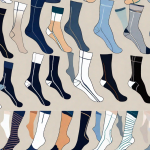 Various styles of sigvaris hypoallergenic compression stockings laid out