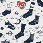 A pair of smartleg compression stockings neatly laid out