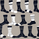 Several high-end compression socks arranged neatly