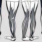 Leggings designed as compression stockings