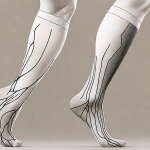 Juzo compression stockings positioned strategically for better blood circulation